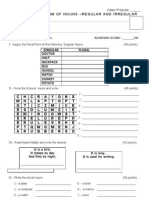 Quiz On Plurals Ma 12 Jun 12