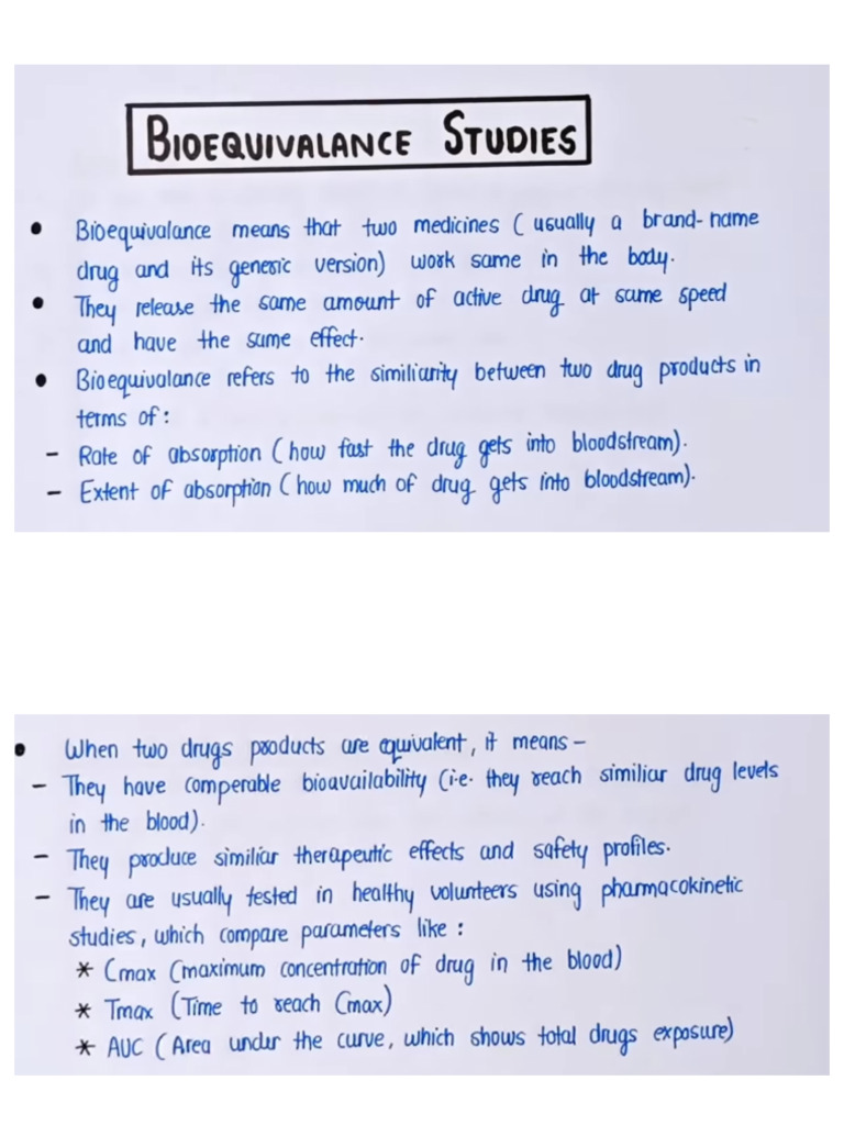 Bioequivalence Study & Enhancement of Bioavailability | PDF