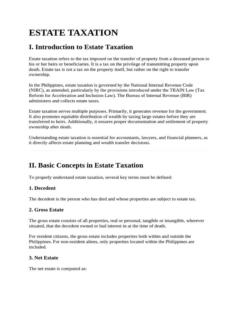 Estate Taxation | PDF | Estate Tax In The United States | Taxes