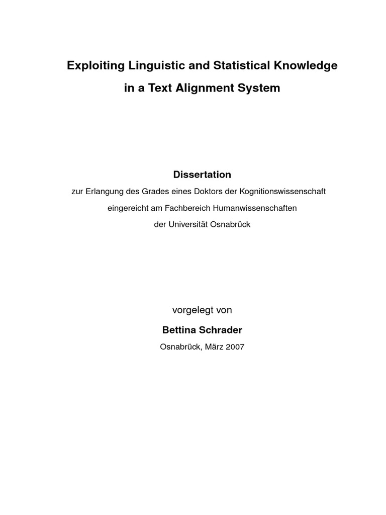 Exploiting Linguistic and Statistical Knowledge in A Text Alignment ...