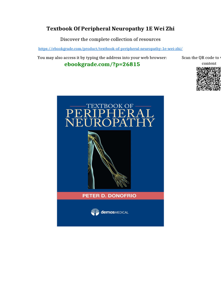 Textbook of Peripheral Neuropathy 1e Wei Zhi Full Chapters Instanly | PDF