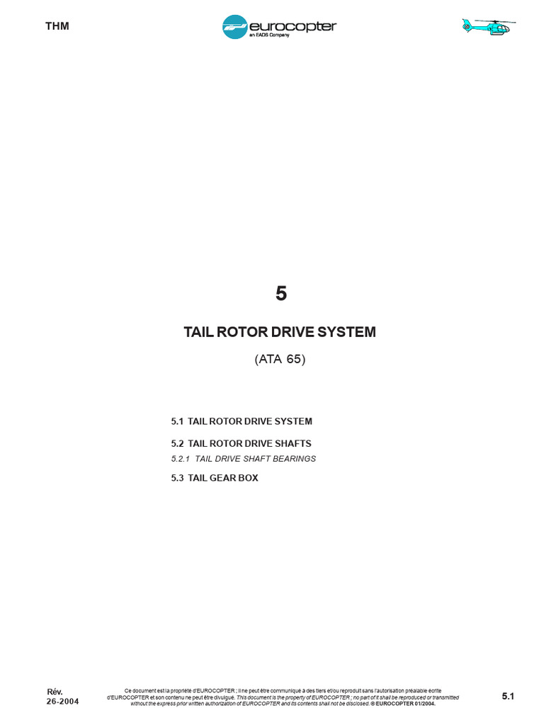 5.1 Tail Rotor Drive System 5.2 Tail Rotor Drive Shafts | PDF ...