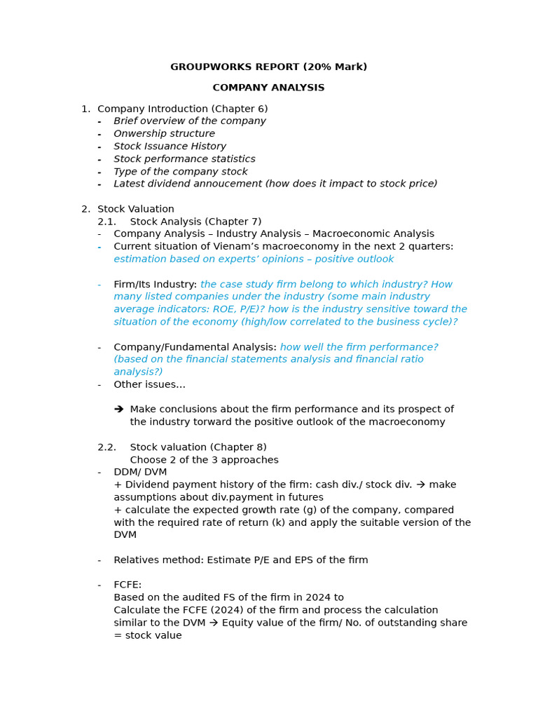 Groupworks Report - Instruction | PDF