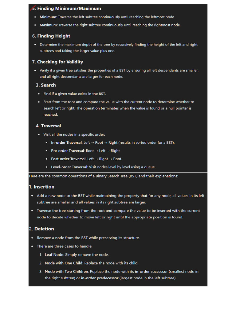 Operations On BST | PDF