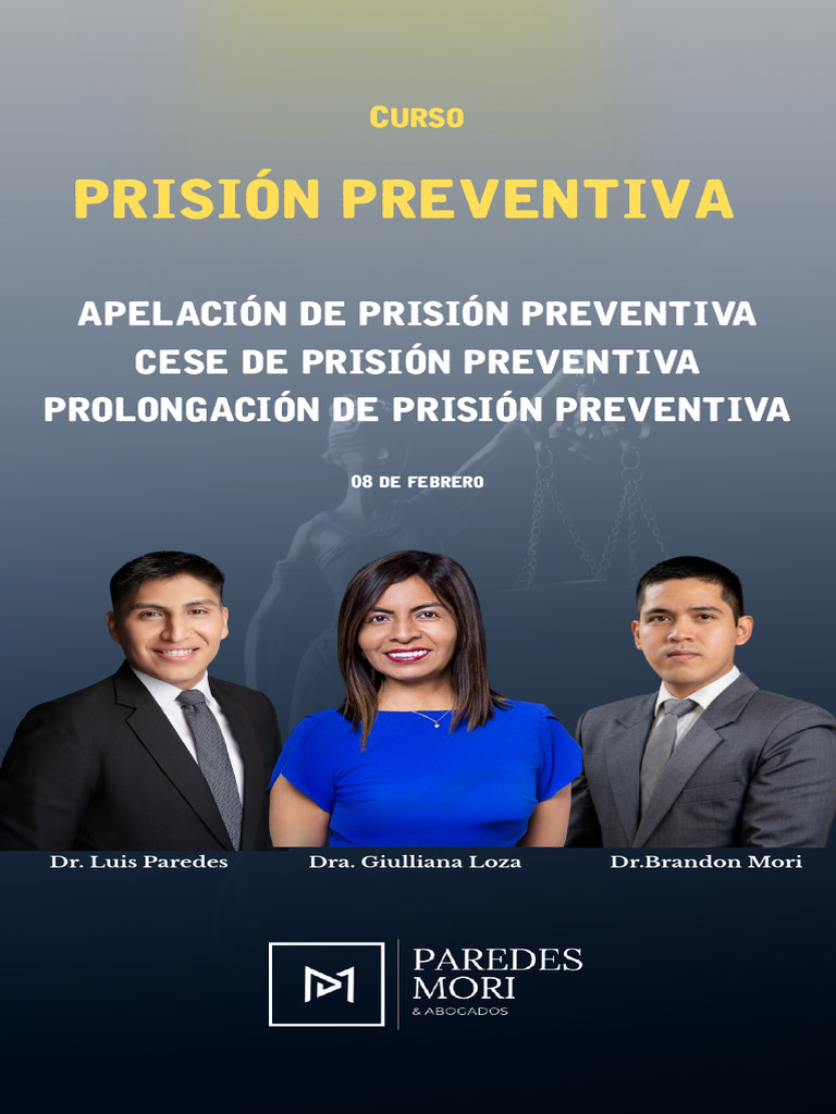 Información Del Curso - Prisión Preventiva | PDF