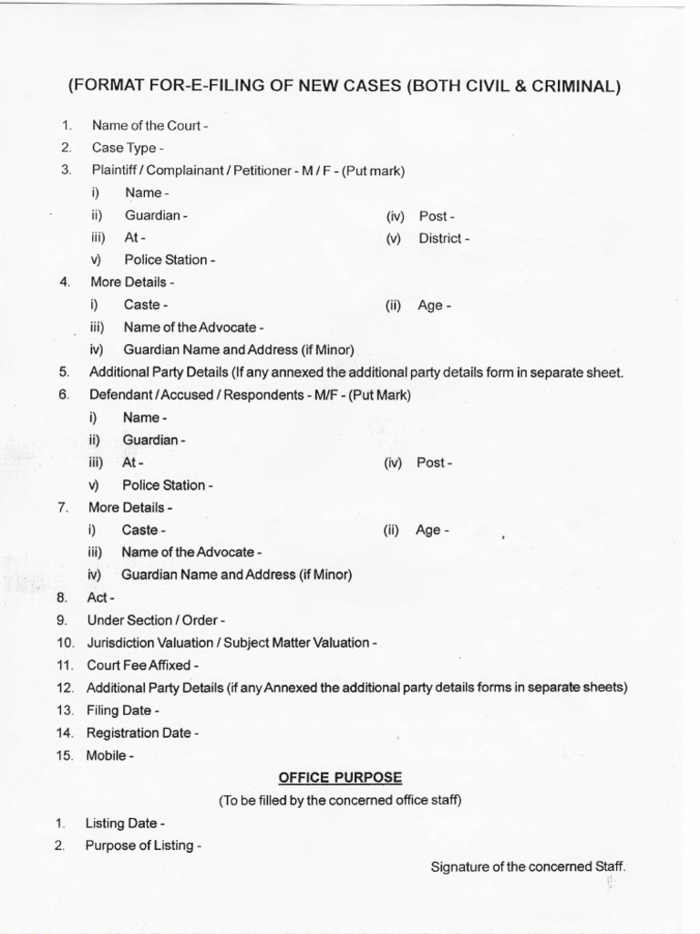 E Filing Form | PDF