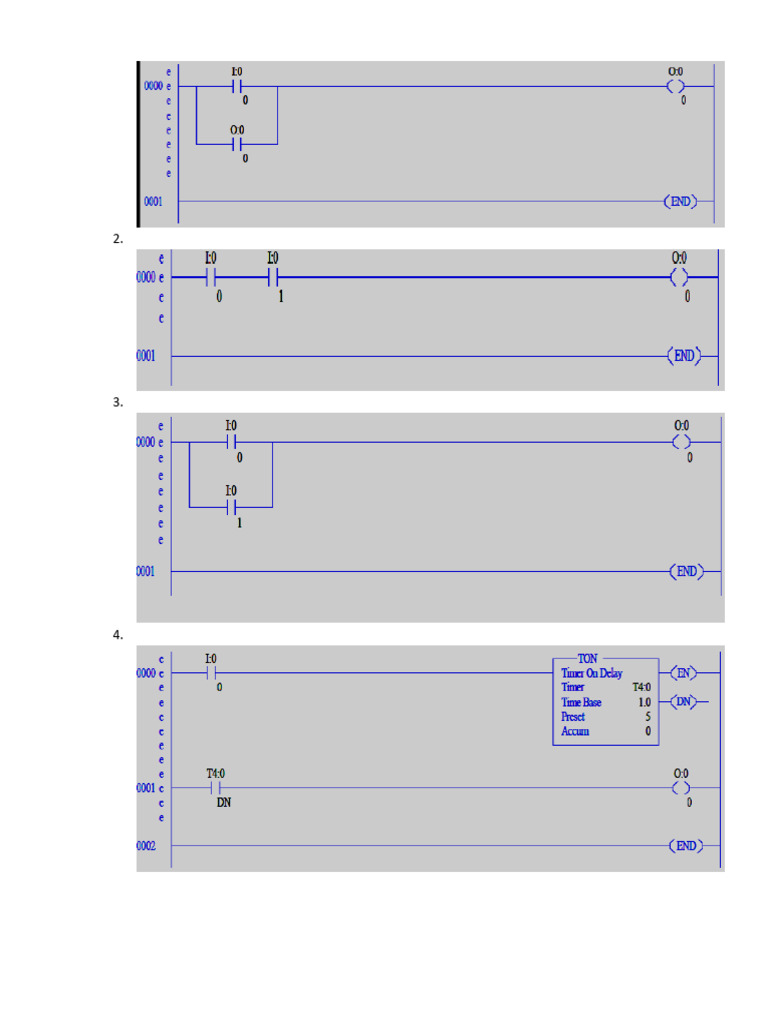 PLC Program 1 To 8 | PDF
