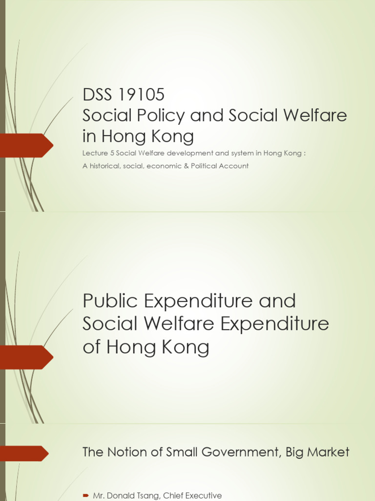Lecture 5 Social Welfare Development and System in Hong Kong | PDF ...