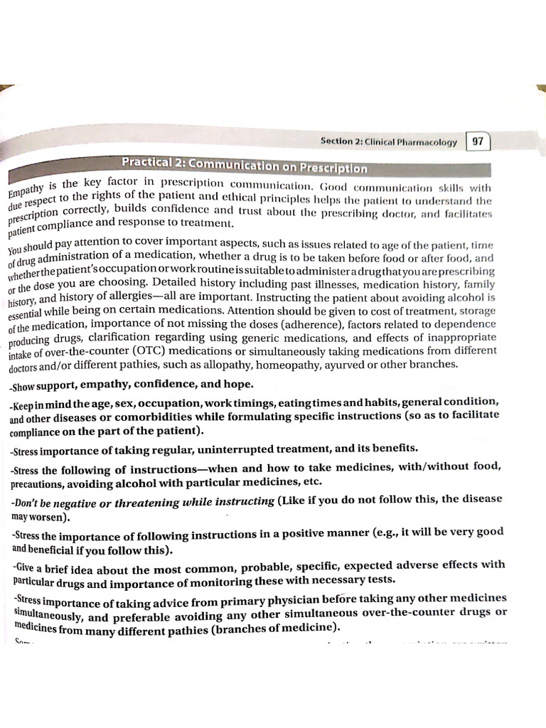Communication On Prescription | PDF