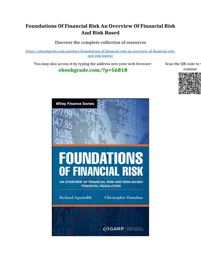 Foundations of Financial Risk An Overview of Financial Risk and Risk ...