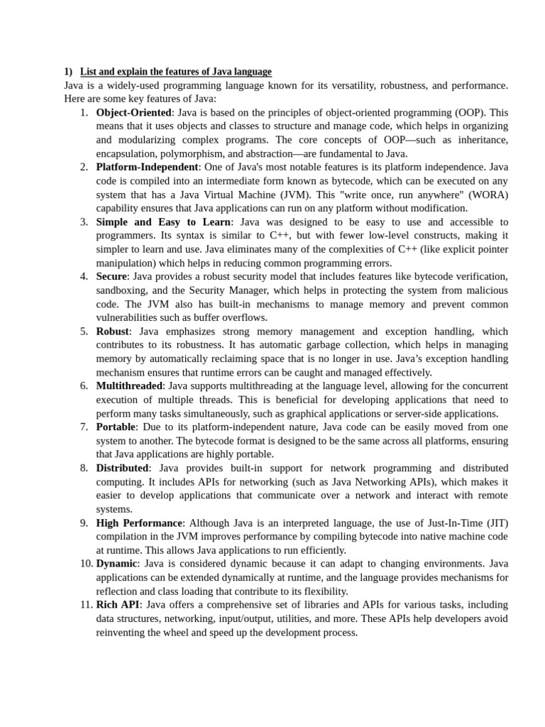 Java Imp Questions With Solutions | PDF | Method (Computer Programming ...