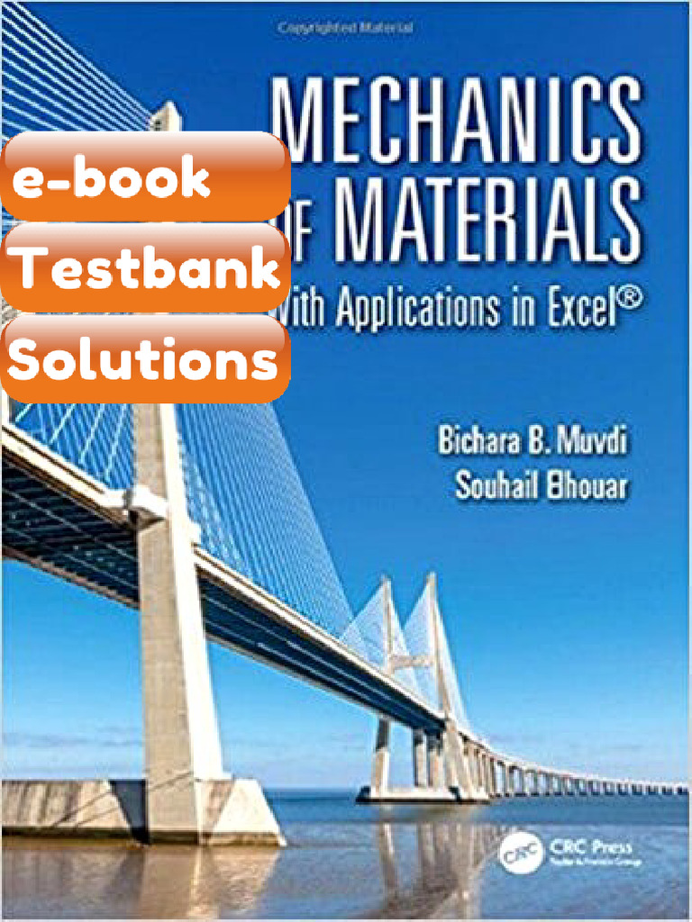 Testbank Mechanics of Materials With Applications in Excel 1st Muvdi ...