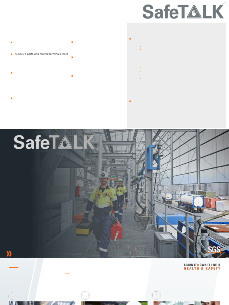 01.26 Safe Talk - Swa at Ports Part 2 | PDF | Occupational Safety And ...