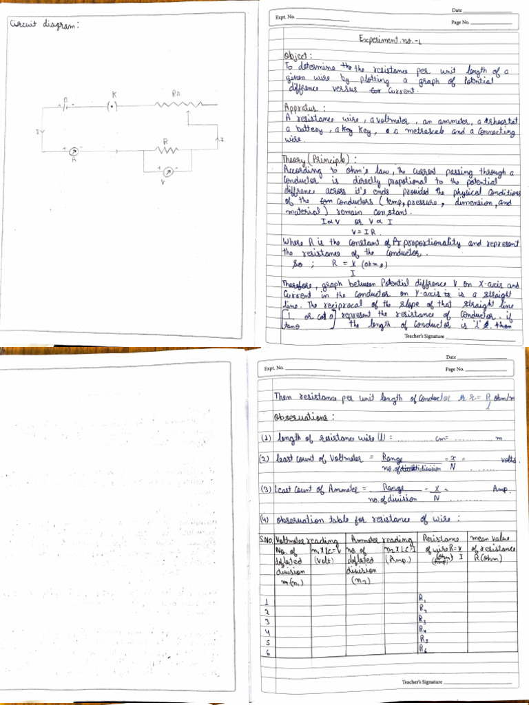 Physics Practical Class 12 (Complete) | PDF