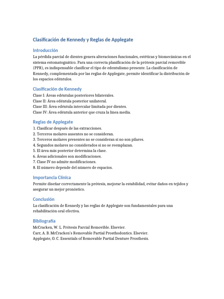 Clasificacion Kennedy Applegate-2 | PDF