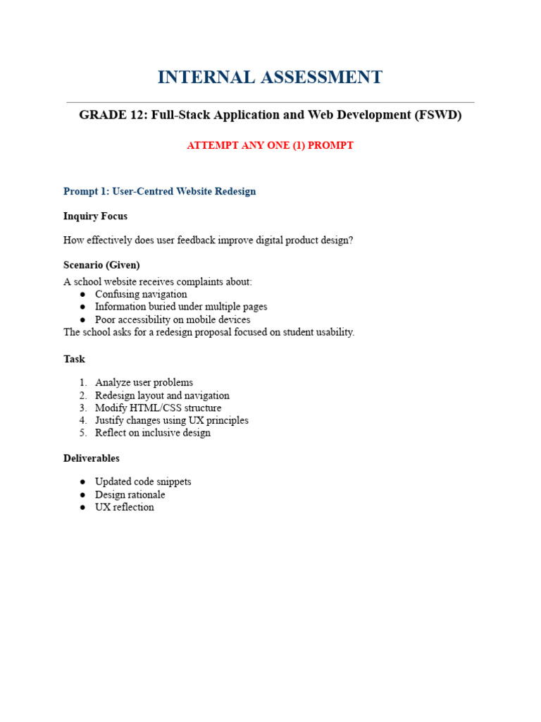 IA - Grade 12 - FSWD - 260205 - 180105 | PDF | Web Development ...