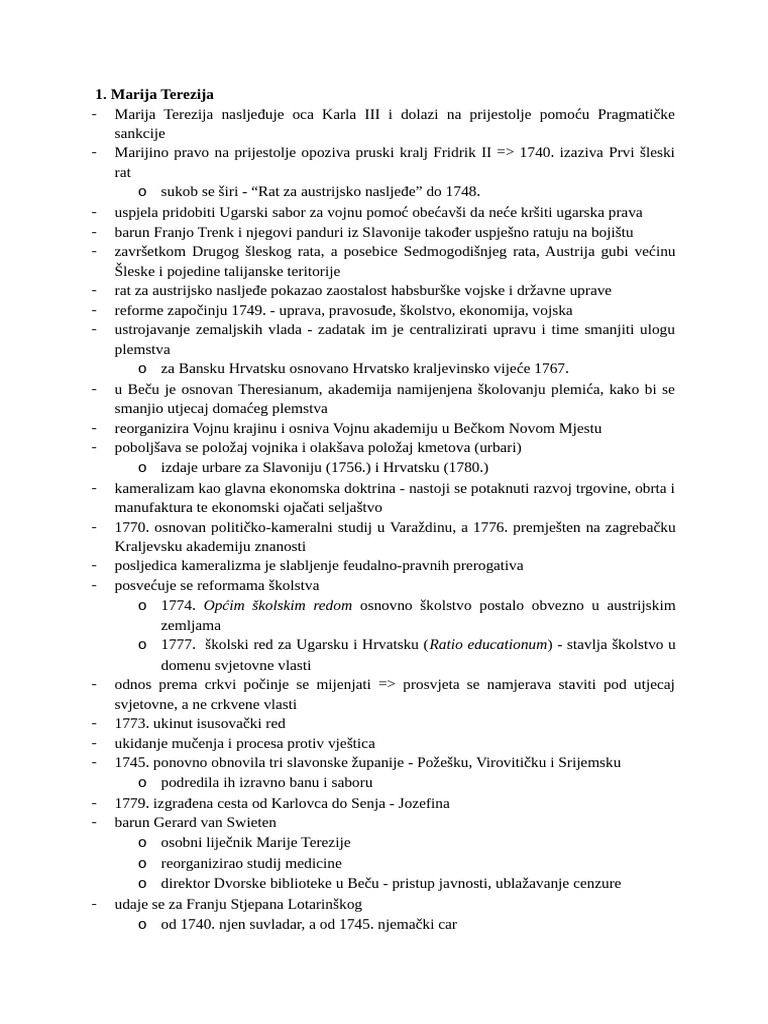 Hrvatska Skripta Prvi Kolokvij | PDF