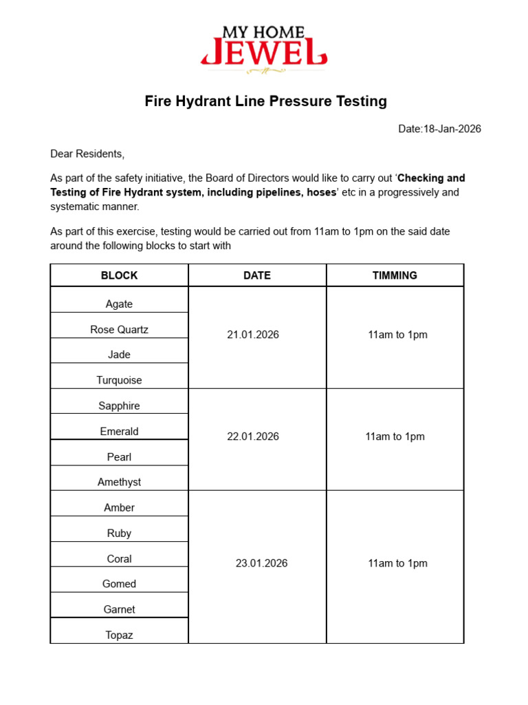 Fire Hydrant Line Pressure Testing | PDF