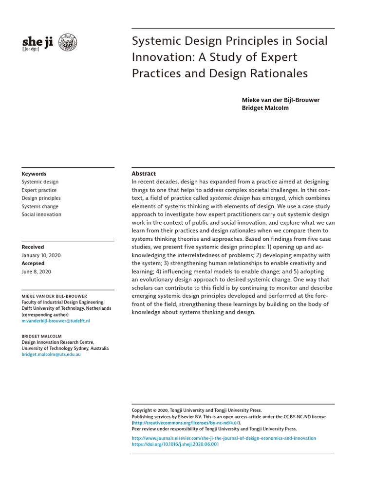 Systemic Design Principles in Social | PDF | Systems Theory | Reductionism