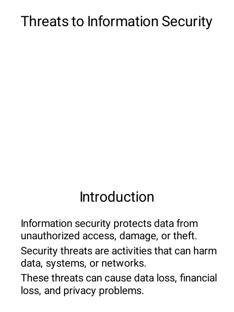 Threats To Information Security | PDF