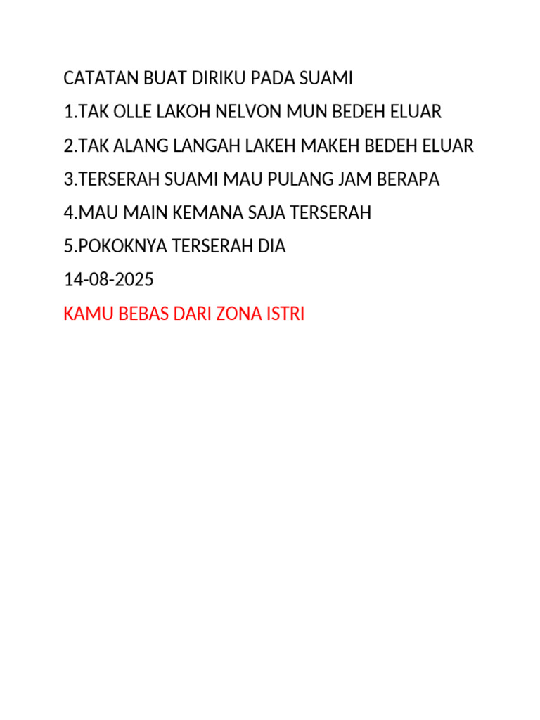 Catatan Buat Diriku Pada Suami | PDF
