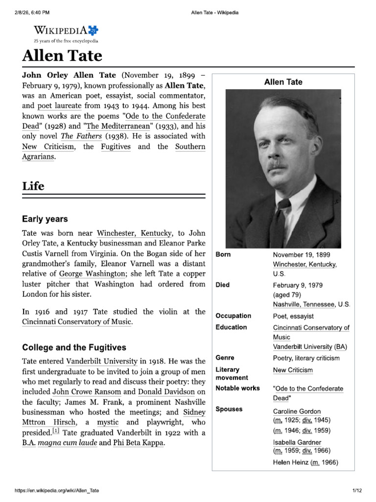 Allen Tate | PDF