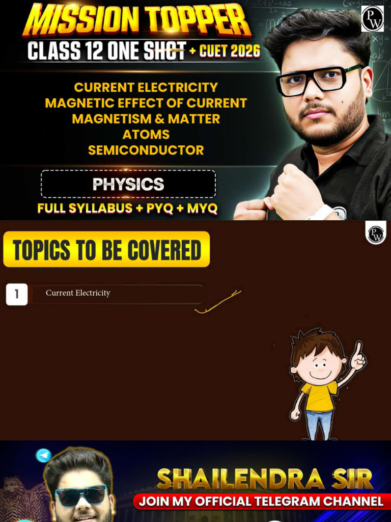 Physics - One Shot Series 02 - Class Notes - Mission Topper (Class 12 ...