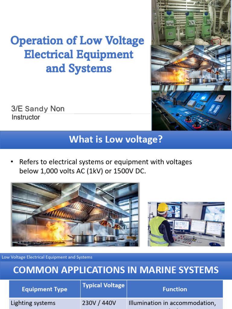 Operation of Low Voltage Electrical Equipment and Systems | PDF | Mains ...