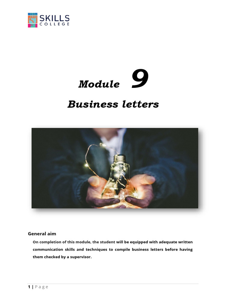 Module 9 Business Letters FIN | PDF