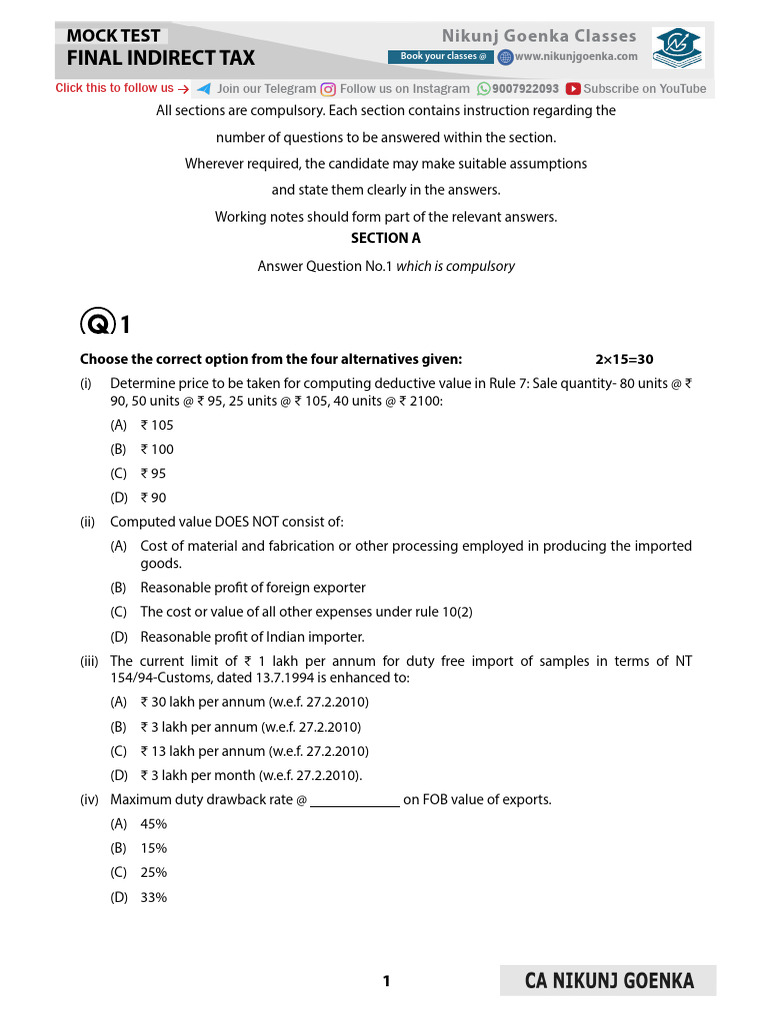 Mock Test | PDF | Insurance | Life Insurance