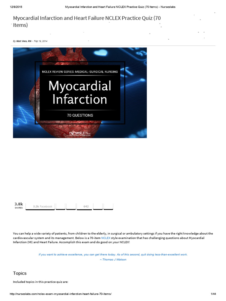 Myocardial Infarction and Heart | PDF | Heart | Heart Failure