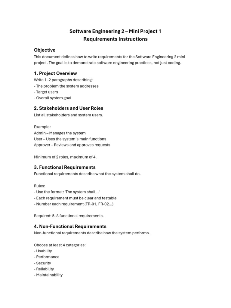 SE2 Requirements and Diagram Guidelines | PDF | System | Use Case