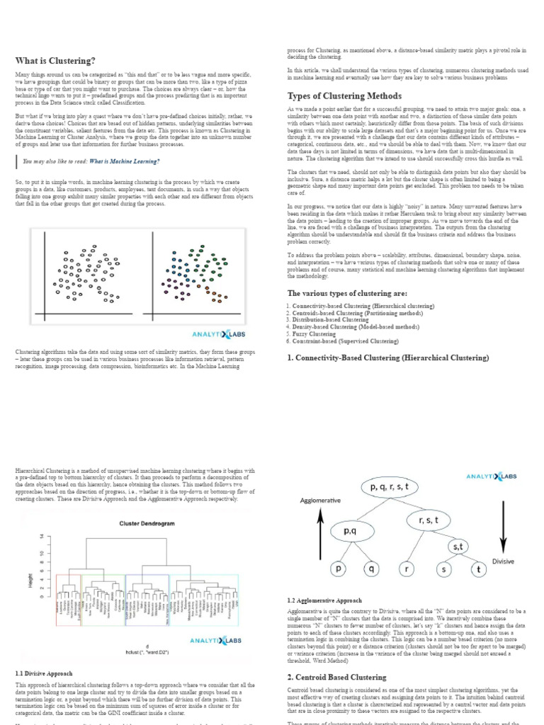 Clustering Algorithms | PDF | Cluster Analysis | Machine Learning