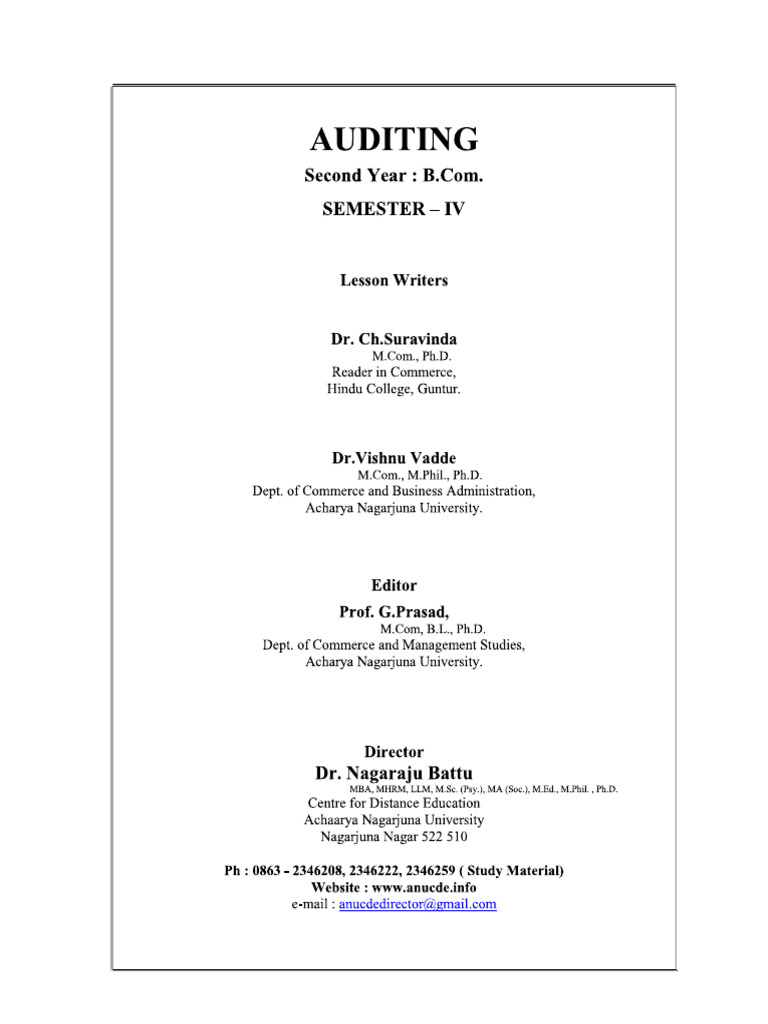 Auditing | PDF