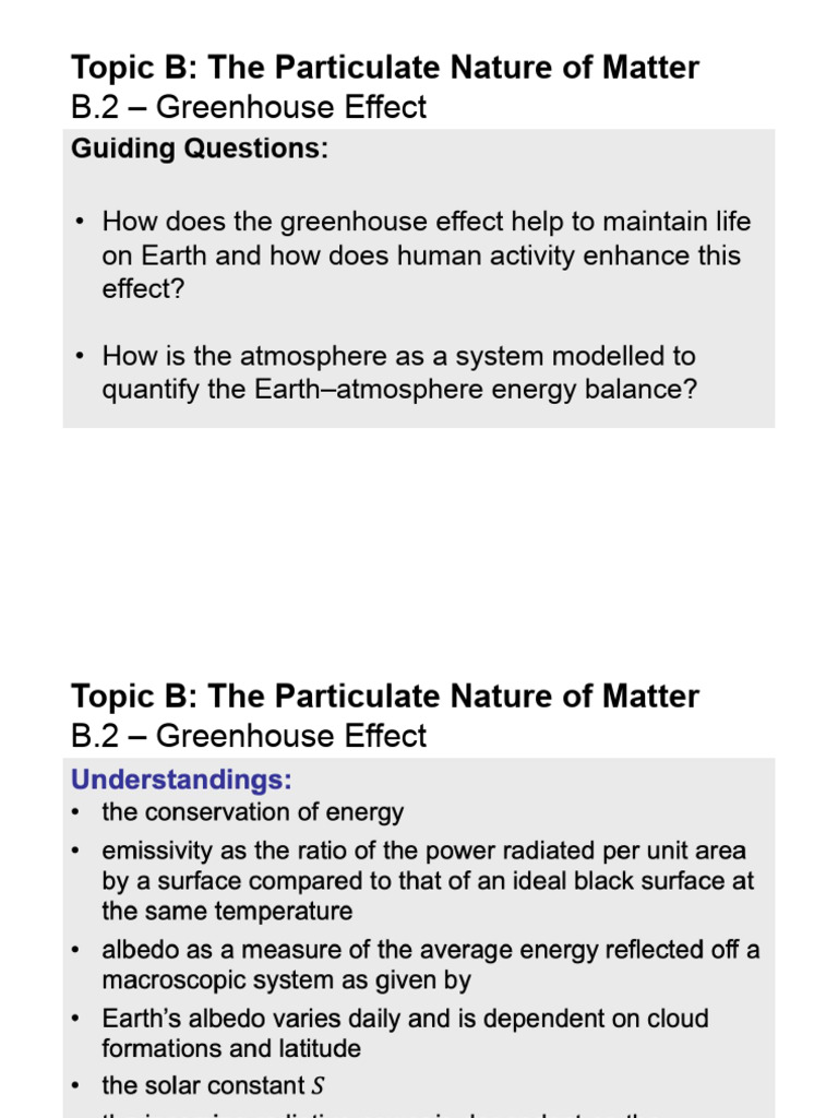 B.2 - Greenhouse Effect - Teacher | PDF | Greenhouse Effect ...