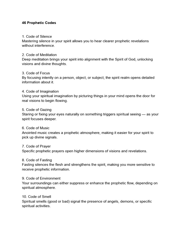 46 Prophetic Codes | PDF | Prophecy | Revelation