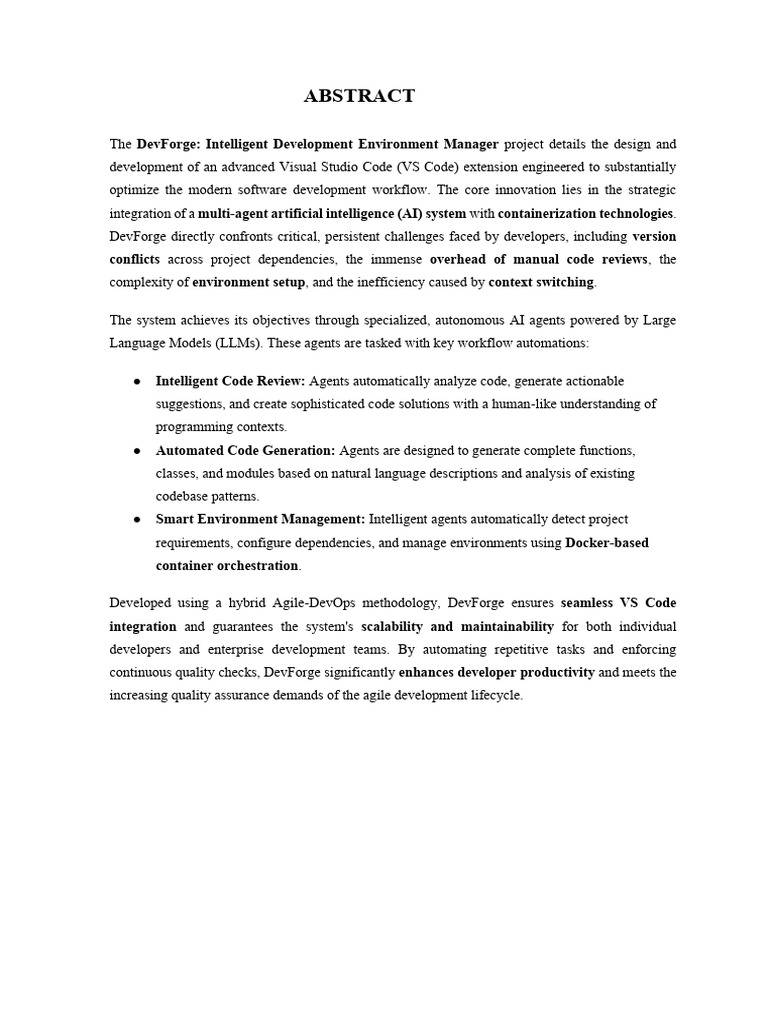 Minor Project Report Devforge | PDF | Software Development | Integrated ...