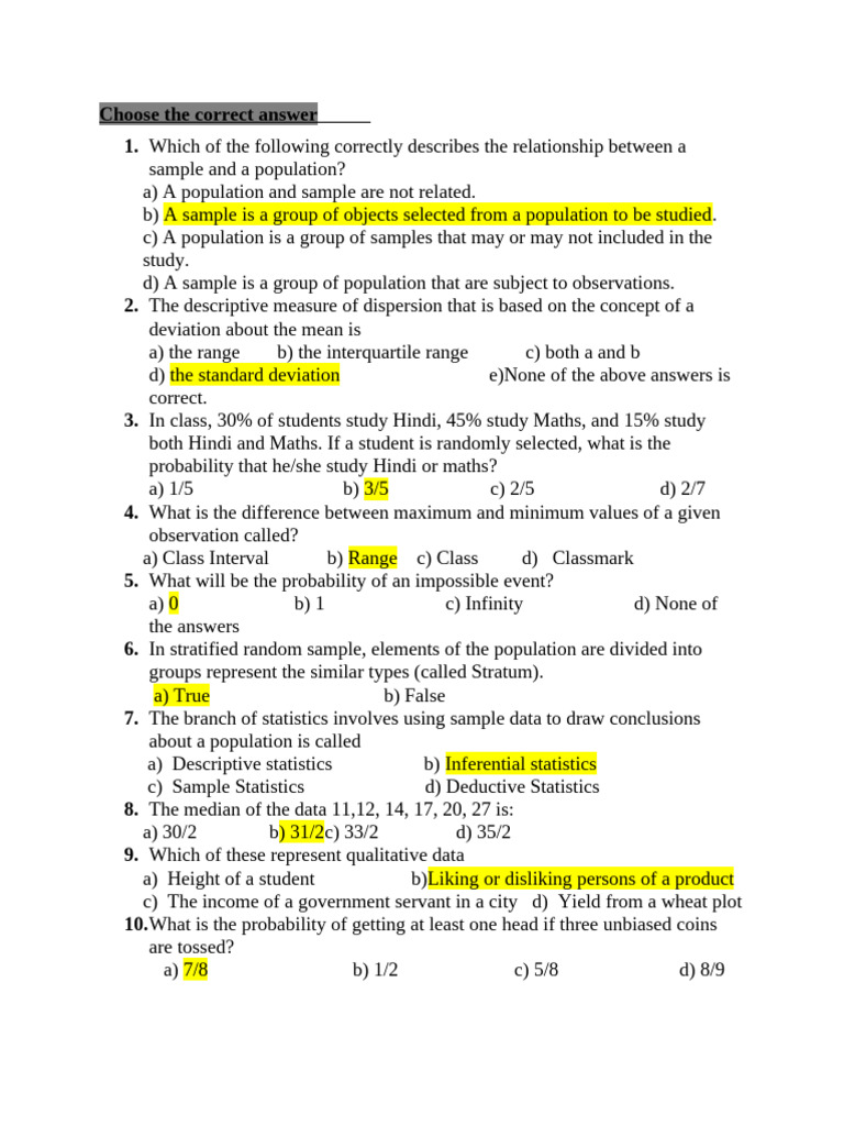 Questions For Statistics | PDF | Statistics | Probability Distribution