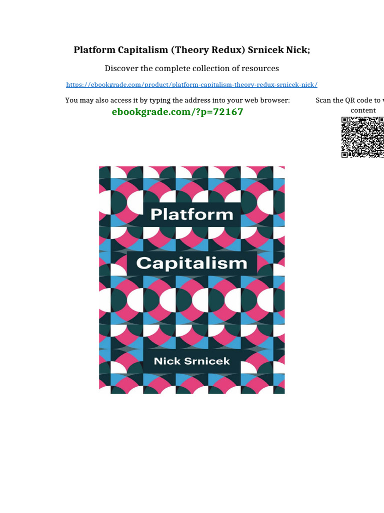 Platform Capitalism (Theory Redux) Srnicek Nick; Ready to Read | PDF ...