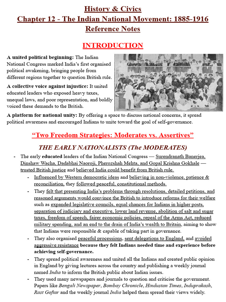 Indian National Movement 1885-1916 - VIII | PDF | British Raj | Indian ...