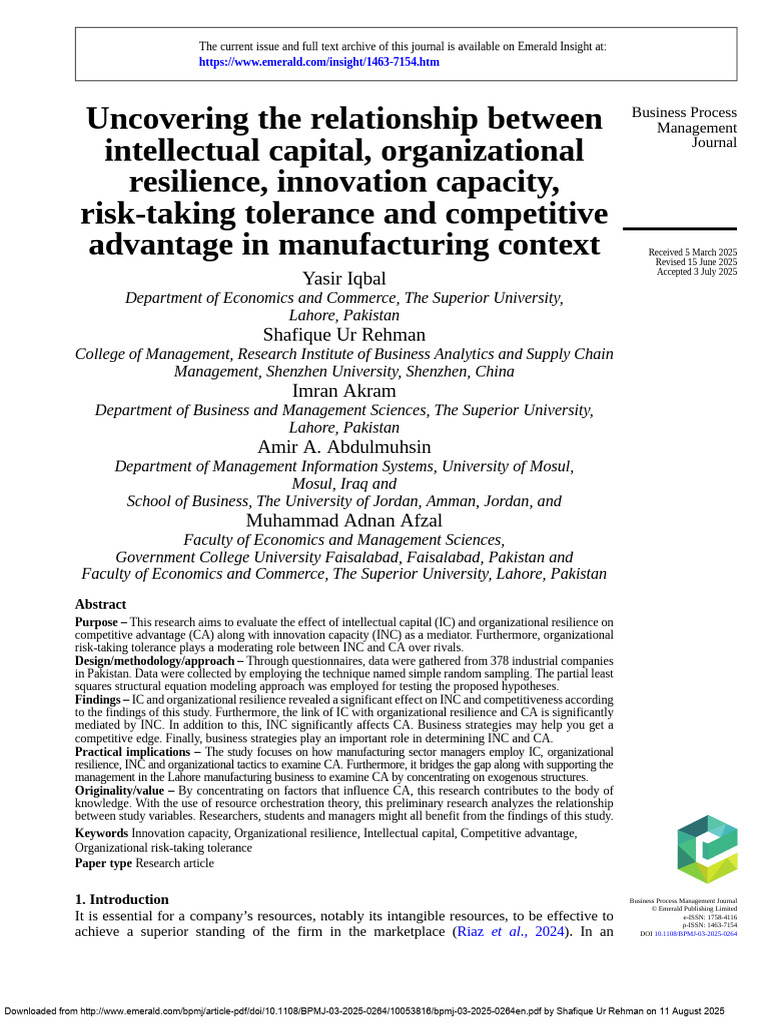 Uncovering The Relationship Between Intellectual Capital ...