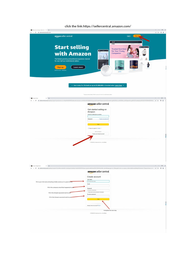 Amazon Registration Process | PDF