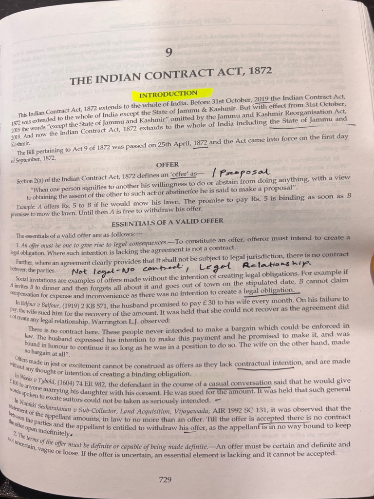 The Indian Contract Act 1872 | PDF