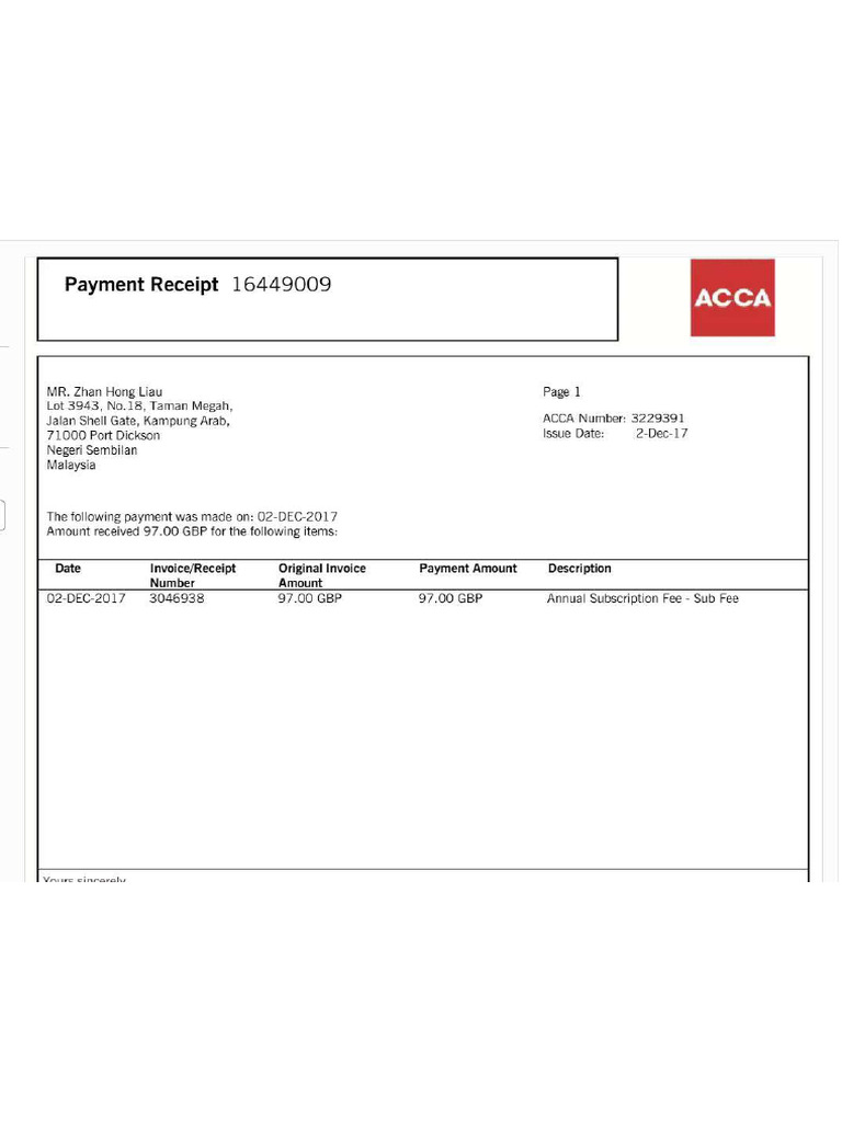 Acca Test PDF | PDF