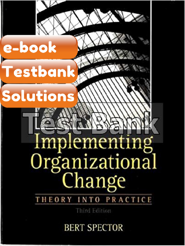 Implementing Organizational Change Theory Into Practice 3rd Edition ...