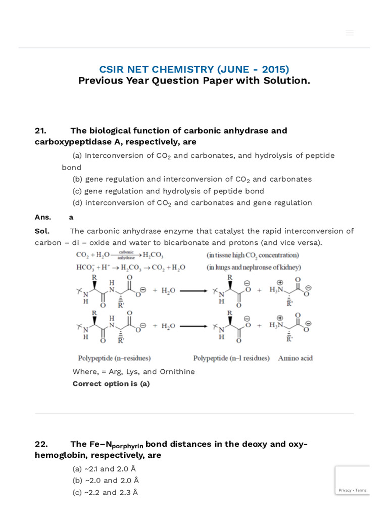 Pyq June 2015 | PDF | Spectroscopy | Coordination Complex