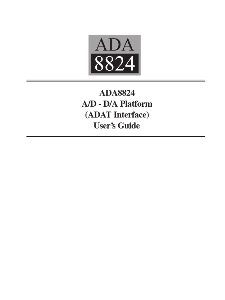 700 ADA8824ADATUserGuide | PDF | Electrical Connector | Analog To ...
