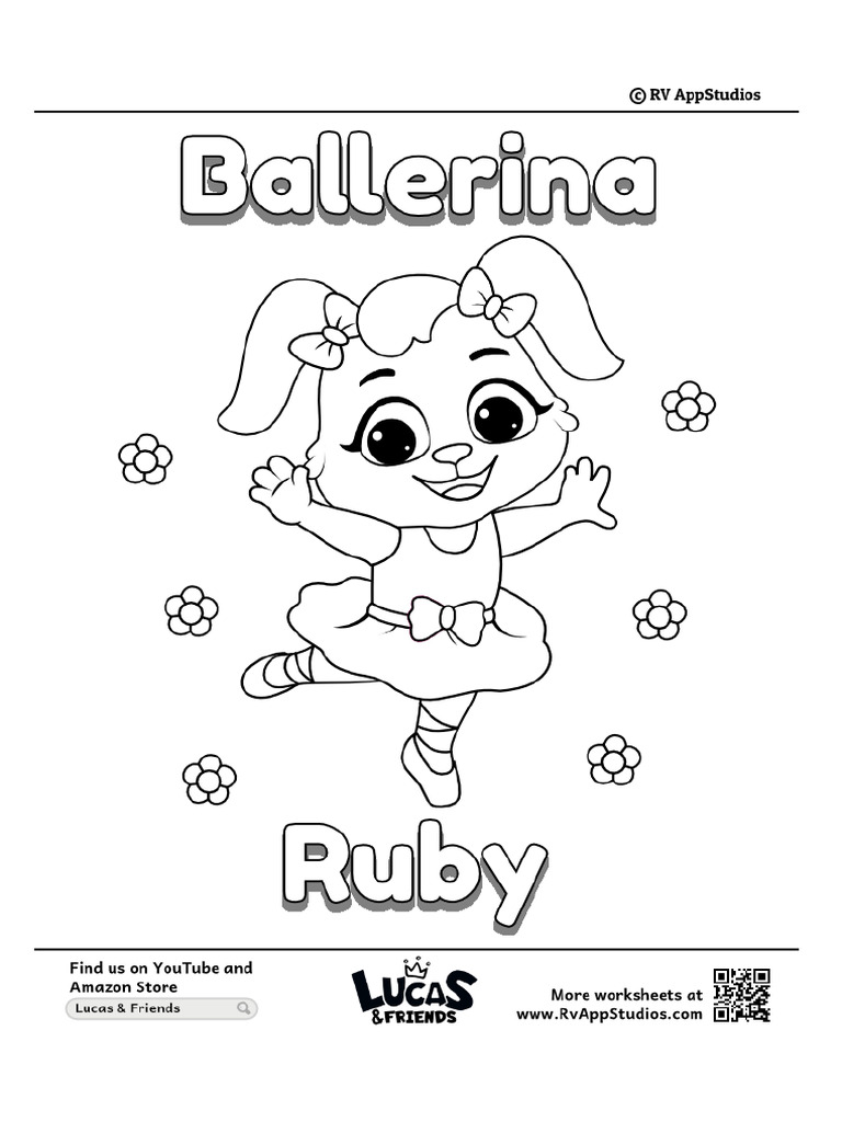 16 Free Printable Coloring Pages Ballerina Ruby | PDF