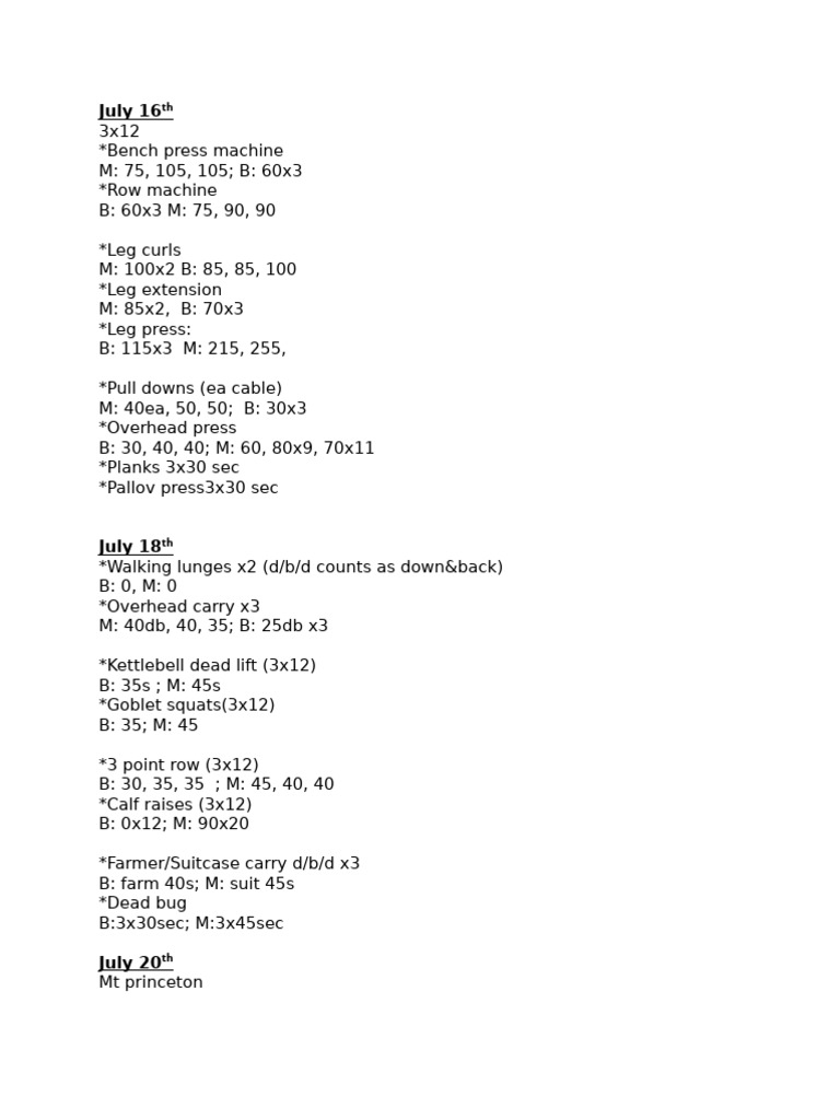 Gym Workouts | PDF | Physical Exercise | Limbs (Anatomy)