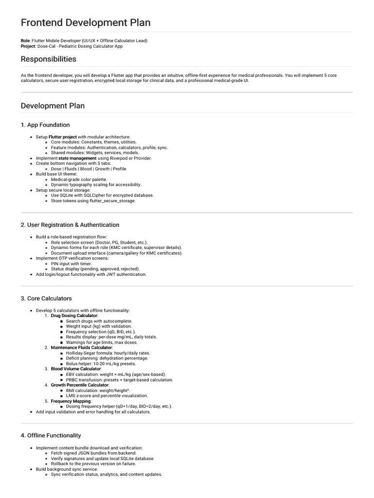 Frontend Development Plan | PDF | User Interface | Computing